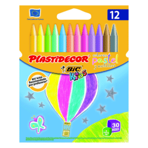11 Plastidecor - Caja 12 colores pastel y metálico