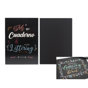 Cuaderno de lettering negro A4