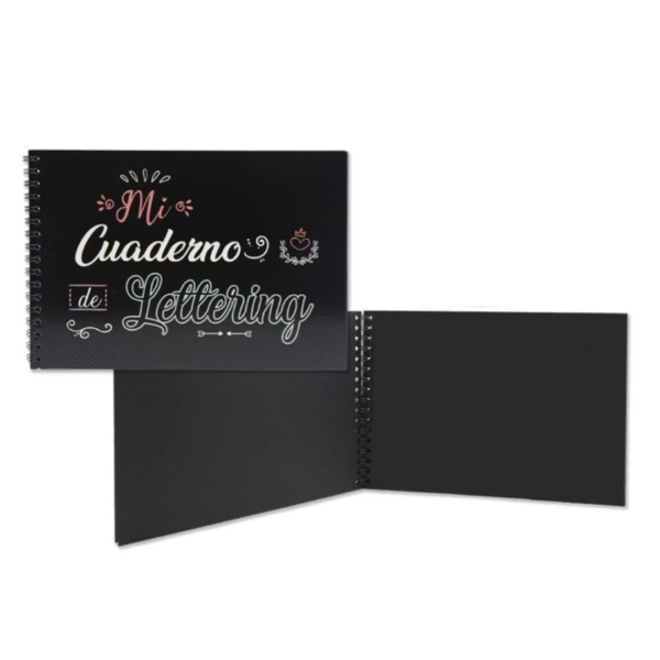Cuaderno de lettering negro A5