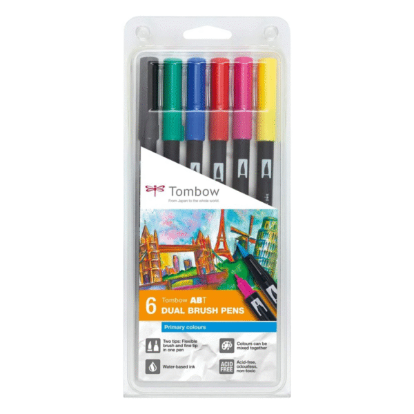 Set Rotuladores Lettering Tombow - Colores Primarios