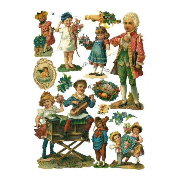 7175 Pack 4 láminas cromos de picar. Vida Victoriana II