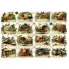 7341 Pack 4 láminas cromos de picar. Pájaros