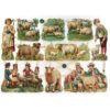 7405 Pack 4 láminas cromos de picar. Vida Victoriana