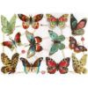 Pack 4 láminas cromos de picar. Mariposas