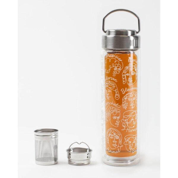 Botella Cristal Con Infusor Mujeres De La Ciencia 450ml
