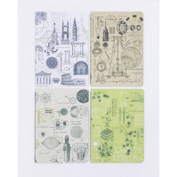 Set 4 Cuadernos De Bolsillo A6 Energia Y Arquitectura