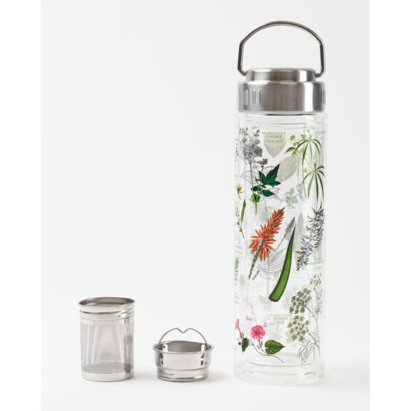 Botella Cristal Con Infusor Botanica Medicinal 450 Ml