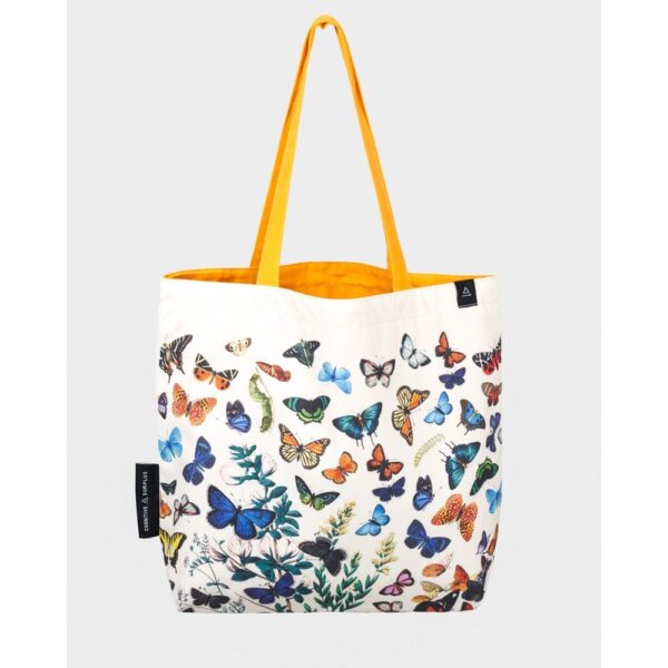 Bolsa de tela reversible Mariposas